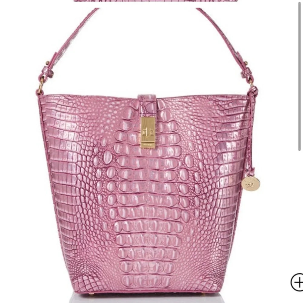 Brahmin Melbourne Collection Mulberry Potion Shira Bucket Bag - Picture 3 of 12